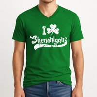 Clover Shenanigans Funny Irish Clover St Saint Patricks Day V-Neck T-Shirt