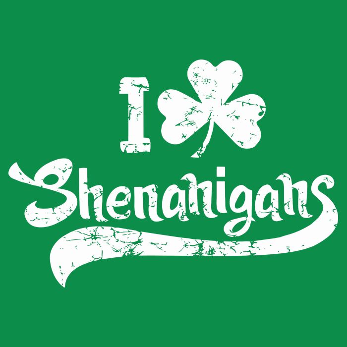 Clover Shenanigans Funny Irish Clover St Saint Patricks Day Button