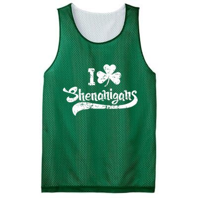 Clover Shenanigans Funny Irish Clover St Saint Patricks Day Mesh Reversible Basketball Jersey Tank