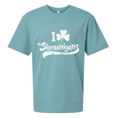 Clover Shenanigans Funny Irish Clover St Saint Patricks Day Sueded Cloud Jersey T-Shirt