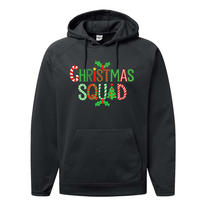 Christmas Squad Family Adult Christmas Pajamas Performance Fleece Hoodie