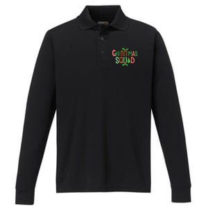 Christmas Squad Family Adult Christmas Pajamas Performance Long Sleeve Polo