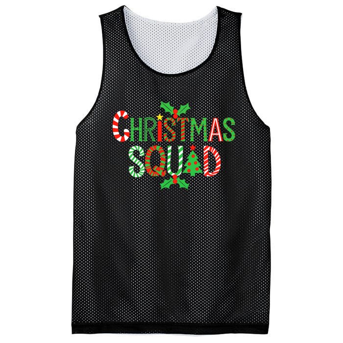 Christmas Squad Family Adult Christmas Pajamas Mesh Reversible Basketball Jersey Tank