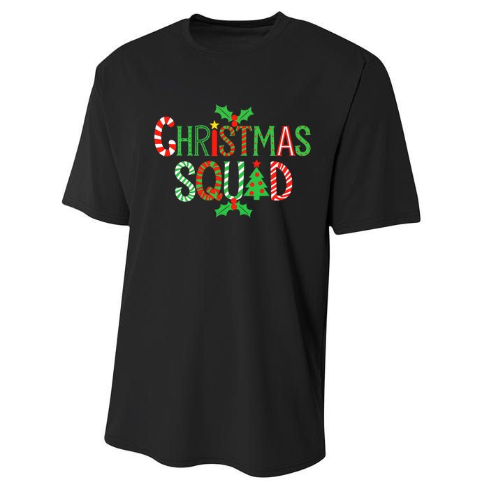 Christmas Squad Family Adult Christmas Pajamas Performance Sprint T-Shirt