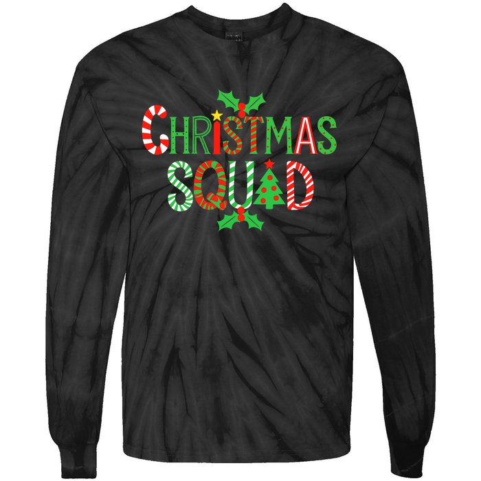 Christmas Squad Family Adult Christmas Pajamas Tie-Dye Long Sleeve Shirt