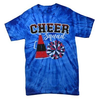 Cheer Squad Funny Cheerleader Cheerleading Red Women Girl Tie-Dye T-Shirt