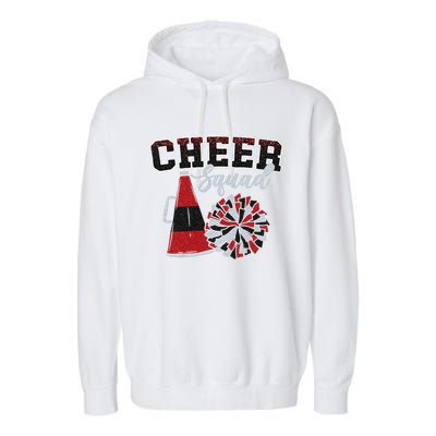 Cheer Squad Funny Cheerleader Cheerleading Red Women Girl Garment-Dyed Fleece Hoodie