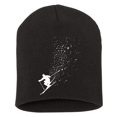 Cool Ski Freestyle Skiing Winter Sports Skier Freeski Gift Short Acrylic Beanie