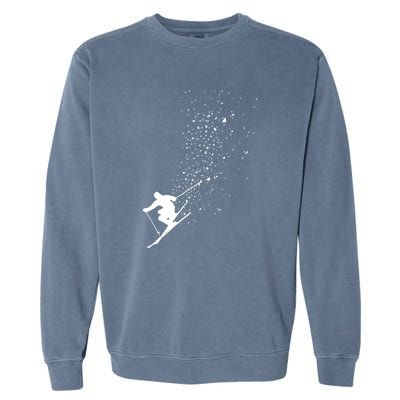 Cool Ski Freestyle Skiing Winter Sports Skier Freeski Gift Garment-Dyed Sweatshirt