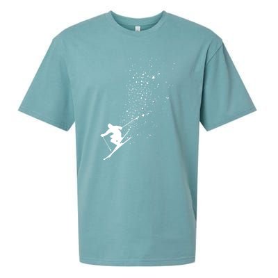 Cool Ski Freestyle Skiing Winter Sports Skier Freeski Gift Sueded Cloud Jersey T-Shirt