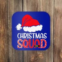 Christmas Squad Family Group Matching Santa Hat Xmas Coaster