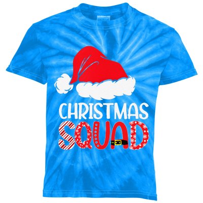 Christmas Squad Family Group Matching Santa Hat Xmas Kids Tie-Dye T-Shirt