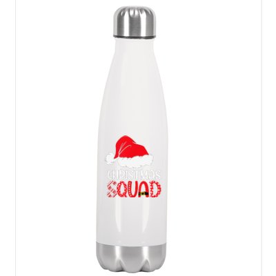 Christmas Squad Family Group Matching Santa Hat Xmas Stainless Steel Insulated Water Bottle