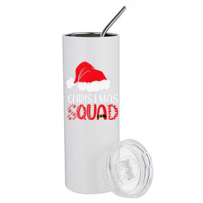 Christmas Squad Family Group Matching Santa Hat Xmas Stainless Steel Tumbler