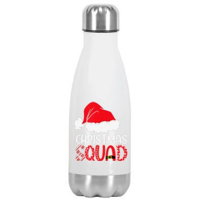 Christmas Squad Family Group Matching Santa Hat Xmas Stainless Steel Insulated Water Bottle