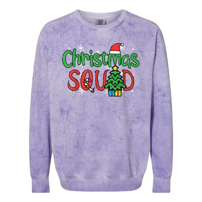 Christmas Squad Family Xmas Crew Colorblast Crewneck Sweatshirt