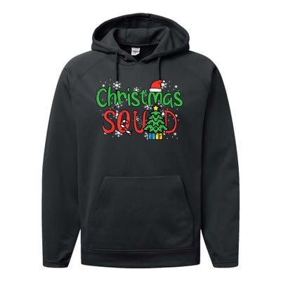 Christmas Squad Family Xmas Crew Performance Fleece Hoodie