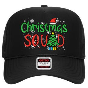 Christmas Squad Family Xmas Crew High Crown Mesh Back Trucker Hat