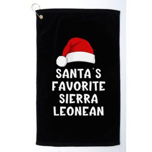 Christmas SantaS Favorite Sierra Leonean Funny Pajama Leone Platinum Collection Golf Towel