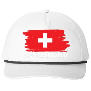 Cool Switzerland Flag Snapback Five-Panel Rope Hat