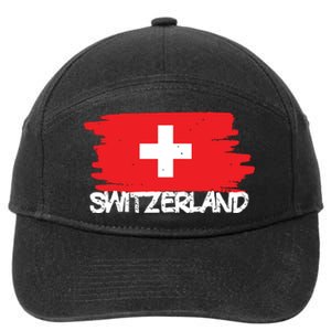 Cool Switzerland Flag 7-Panel Snapback Hat