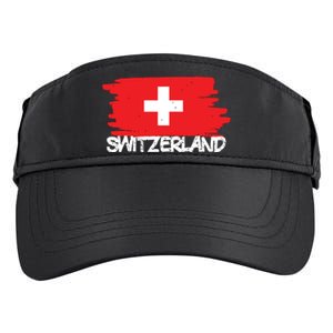 Cool Switzerland Flag Adult Drive Performance Visor