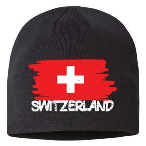 Cool Switzerland Flag Sustainable Beanie