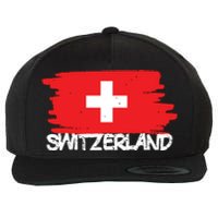 Cool Switzerland Flag Wool Snapback Cap