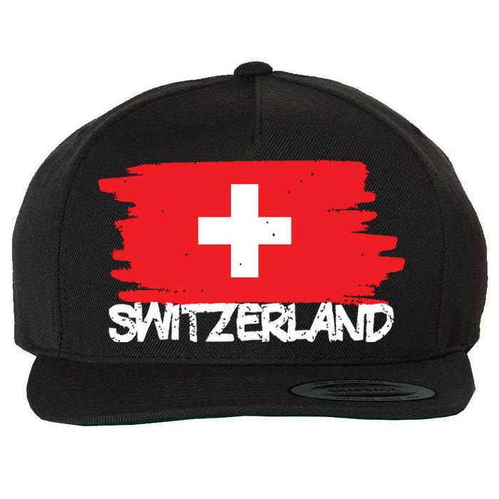 Cool Switzerland Flag Wool Snapback Cap