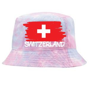 Cool Switzerland Flag Tie-Dyed Bucket Hat