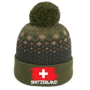 Cool Switzerland Flag The Baniff Cuffed Pom Beanie