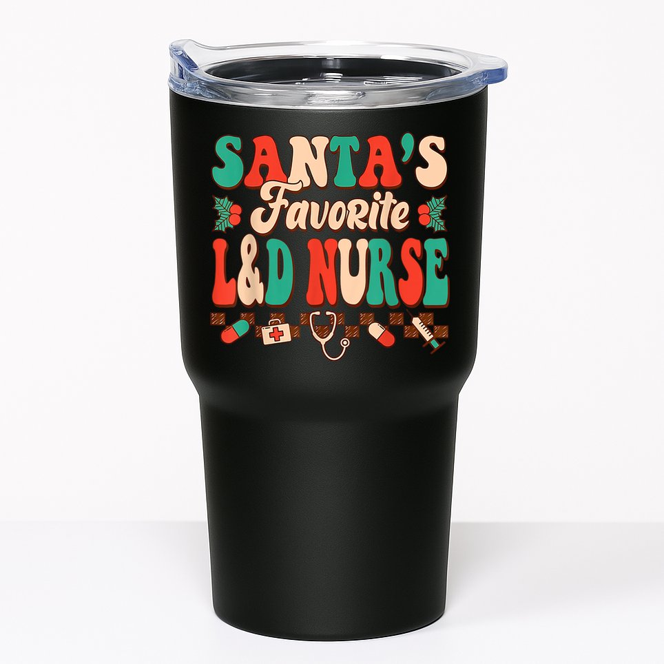 Christmas Santas Favorite L&D Nurse Labor Delivery Nurse Tumbler