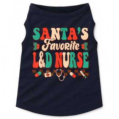 Christmas Santas Favorite L&D Nurse Labor Delivery Nurse Doggie Tank