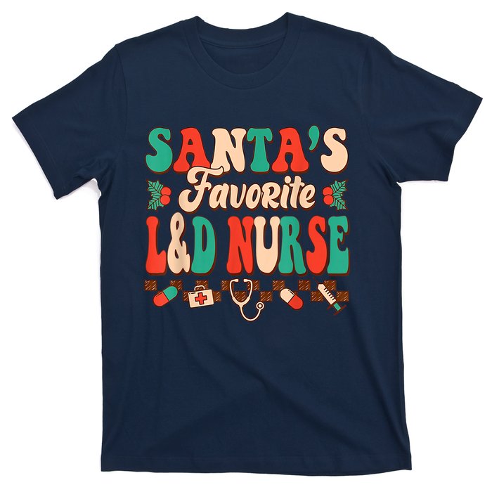 Christmas Santas Favorite L&D Nurse Labor Delivery Nurse T-Shirt