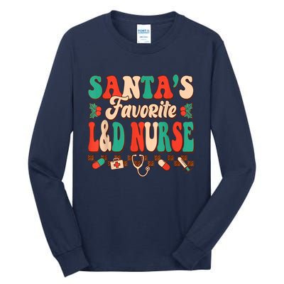 Christmas Santas Favorite L&D Nurse Labor Delivery Nurse Tall Long Sleeve T-Shirt