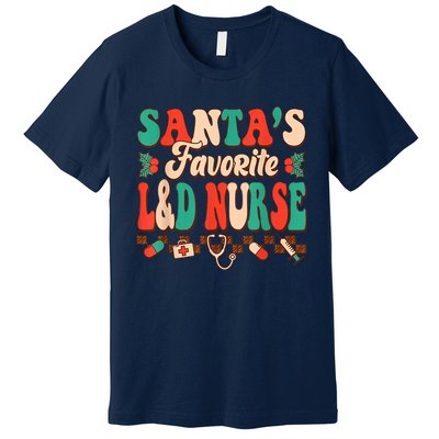 Christmas Santas Favorite L&D Nurse Labor Delivery Nurse Premium T-Shirt