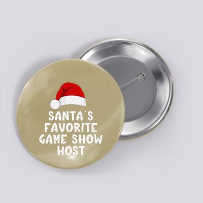 Christmas SantaS Favorite Game Show Host Funny Trivia Night Button