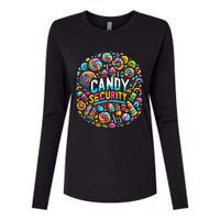 Candy Security Funny Candy Land Costume Candyland Party Womens Cotton Relaxed Long Sleeve T-Shirt