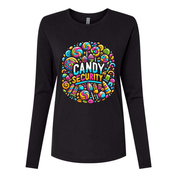 Candy Security Funny Candy Land Costume Candyland Party Womens Cotton Relaxed Long Sleeve T-Shirt