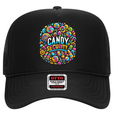 Candy Security Funny Candy Land Costume Candyland Party High Crown Mesh Back Trucker Hat