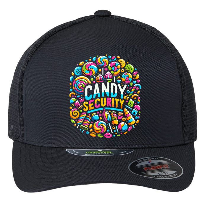 Candy Security Funny Candy Land Costume Candyland Party Flexfit Unipanel Trucker Cap