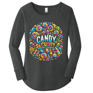 Candy Security Funny Candy Land Costume Candyland Party Women's Perfect Tri Tunic Long Sleeve Shirt