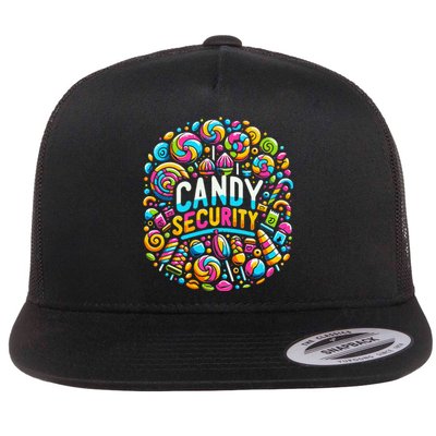 Candy Security Funny Candy Land Costume Candyland Party Flat Bill Trucker Hat