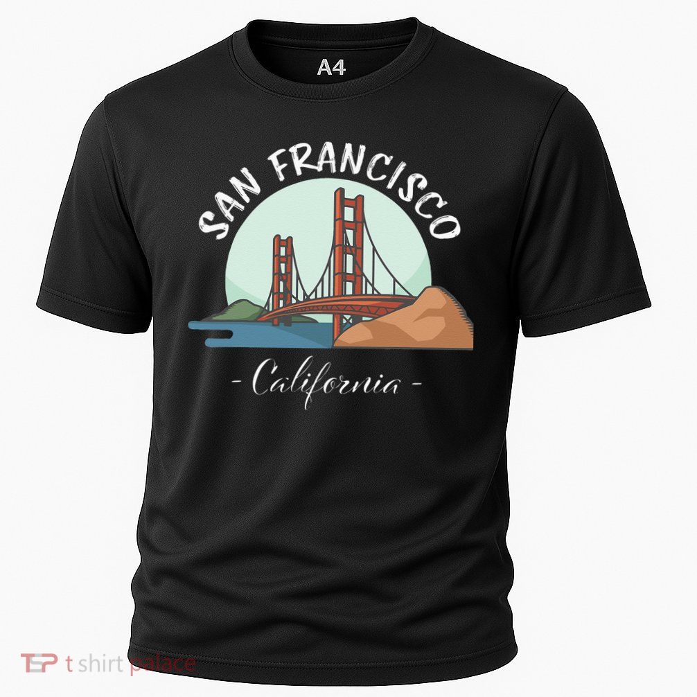 California San Francisco Gift Golden Gate Bridge Souvenir Performance Shirt