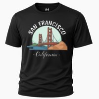 California San Francisco Gift Golden Gate Bridge Souvenir Cooling Performance Crew T-Shirt