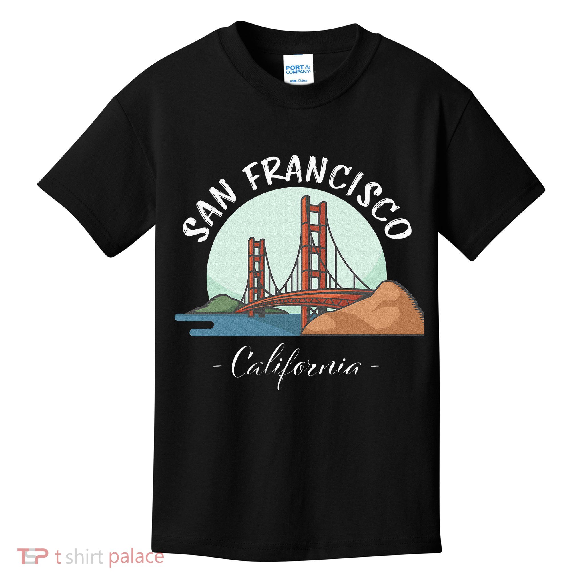 California San Francisco Gift Golden Gate Bridge Souvenir Kids T-Shirt