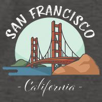 California San Francisco Gift Golden Gate Bridge Souvenir Vector Backpack