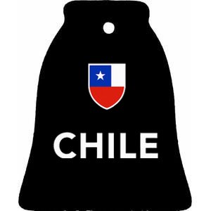 Chile Soccer Football Ceramic Bell Ornament