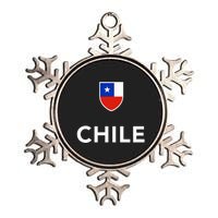 Chile Soccer Football Metallic Star Ornament