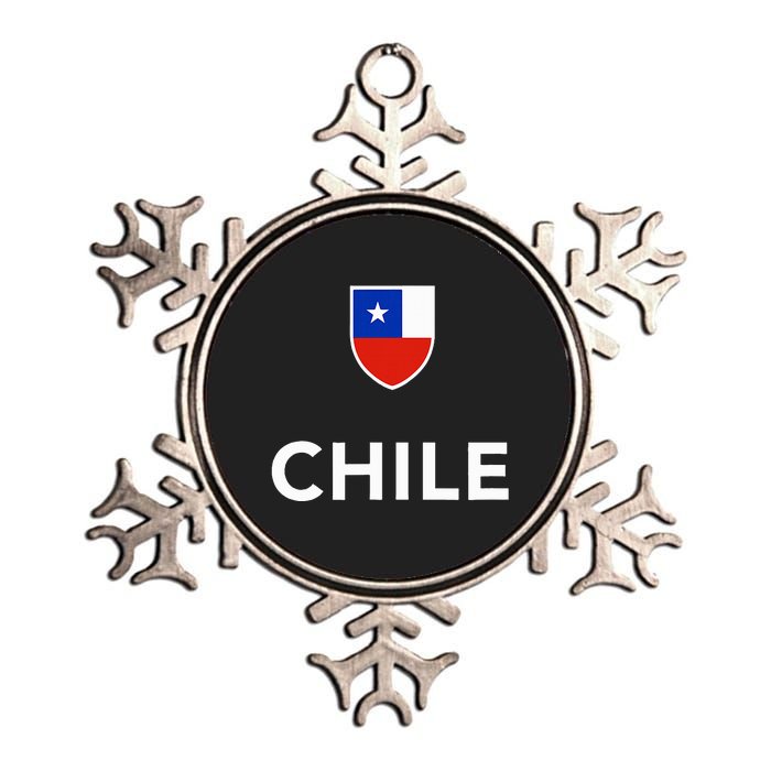 Chile Soccer Football Metallic Star Ornament